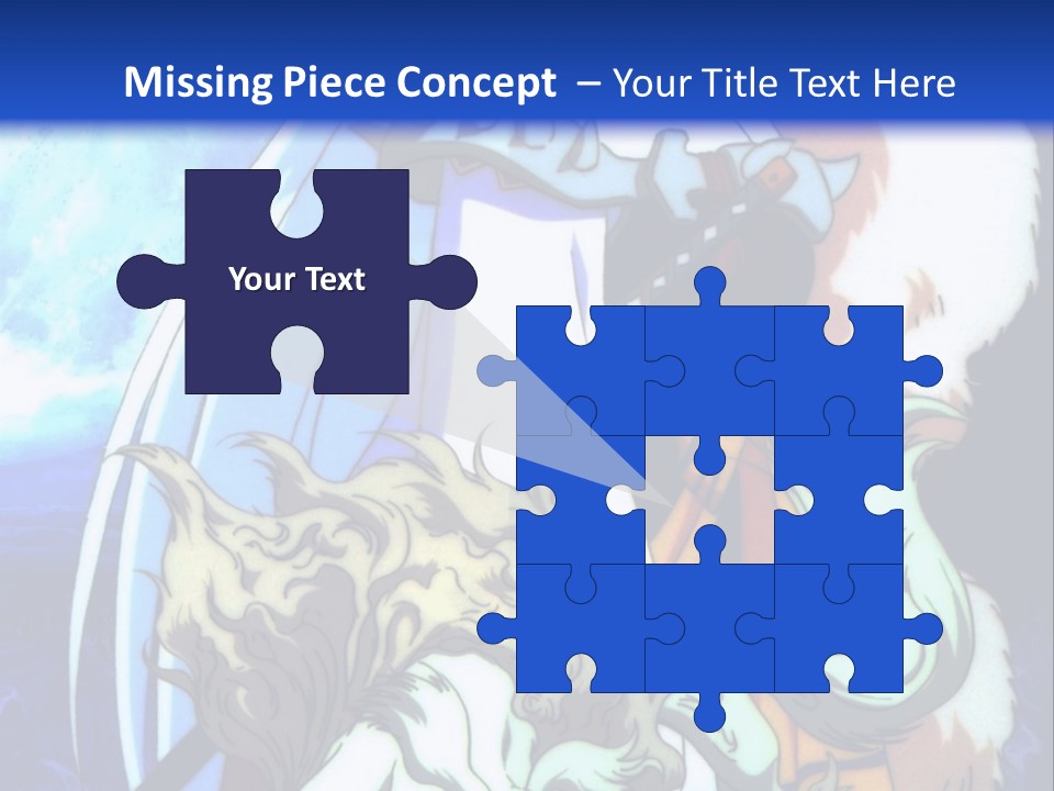 A Woman In A White Dress Standing Next To A Wolf PowerPoint Template