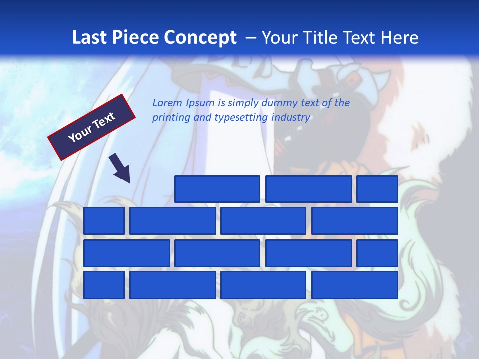 A Woman In A White Dress Standing Next To A Wolf PowerPoint Template