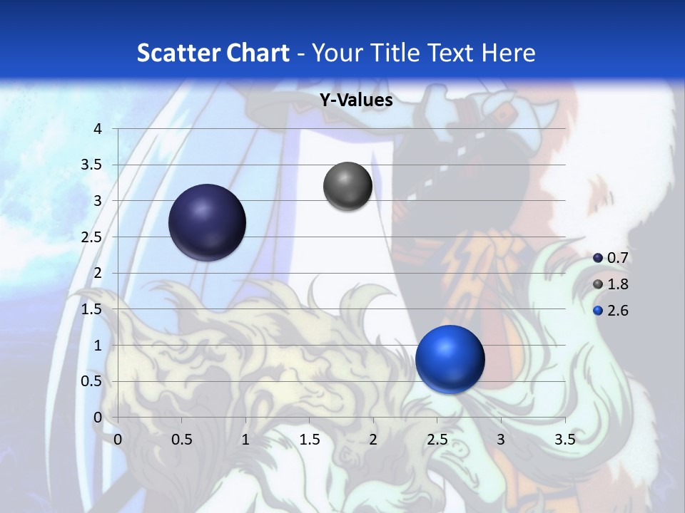 A Woman In A White Dress Standing Next To A Wolf PowerPoint Template
