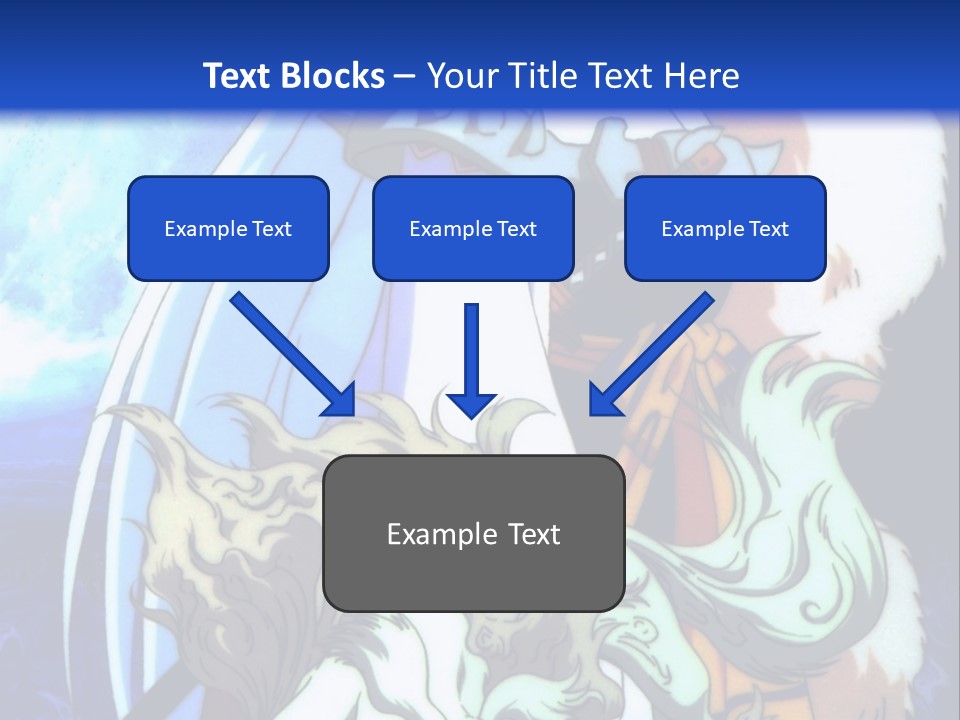A Woman In A White Dress Standing Next To A Wolf PowerPoint Template