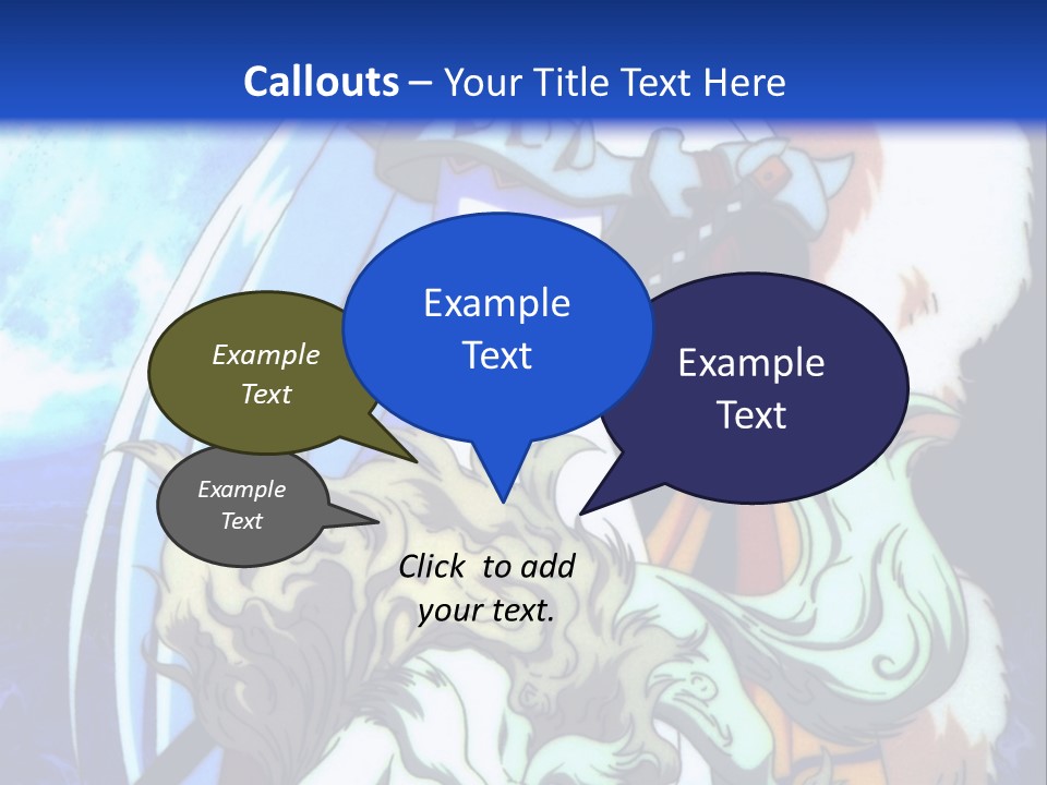 A Woman In A White Dress Standing Next To A Wolf PowerPoint Template