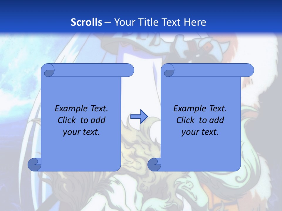 A Woman In A White Dress Standing Next To A Wolf PowerPoint Template