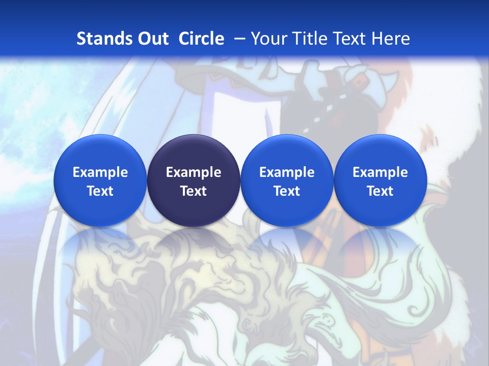 A Woman In A White Dress Standing Next To A Wolf PowerPoint Template