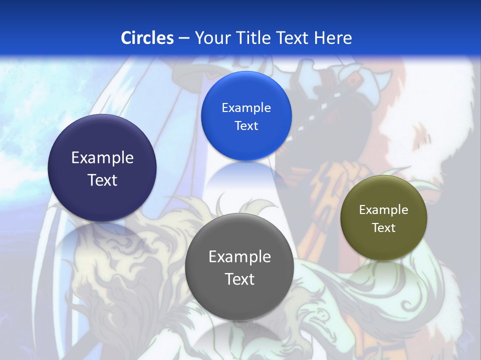 A Woman In A White Dress Standing Next To A Wolf PowerPoint Template