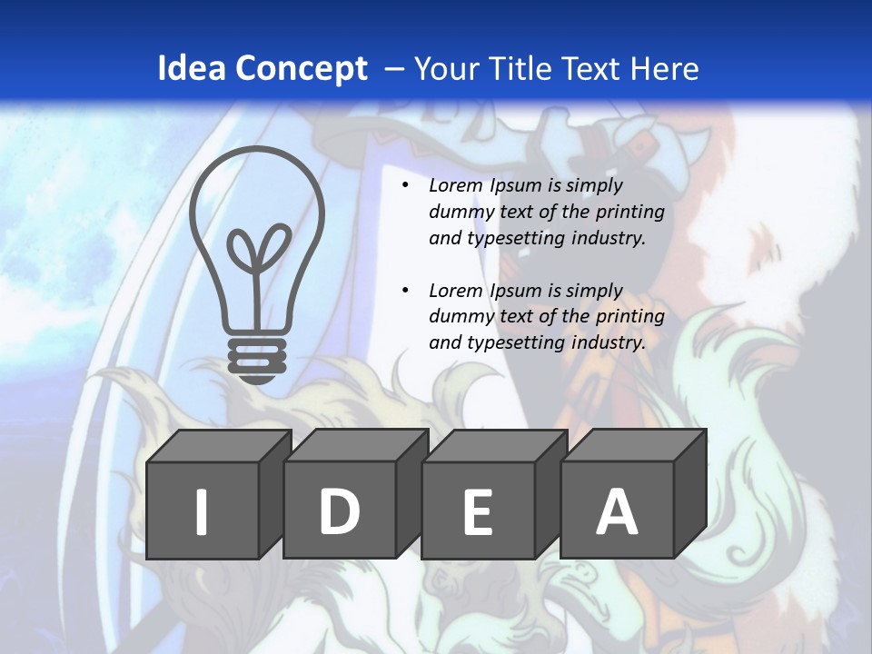 A Woman In A White Dress Standing Next To A Wolf PowerPoint Template