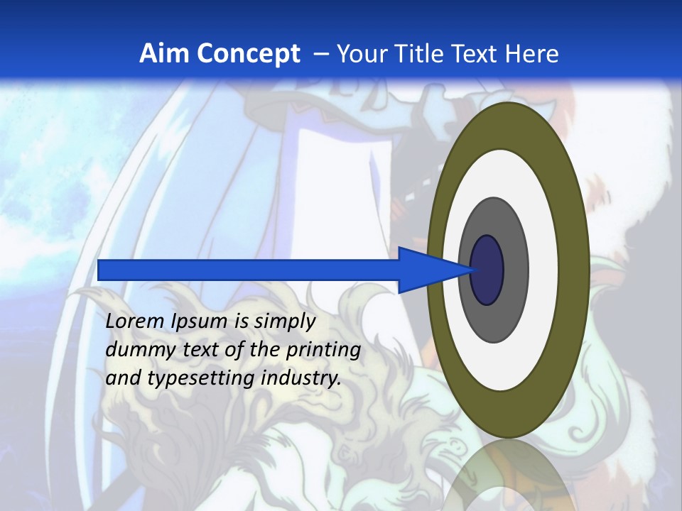 A Woman In A White Dress Standing Next To A Wolf PowerPoint Template