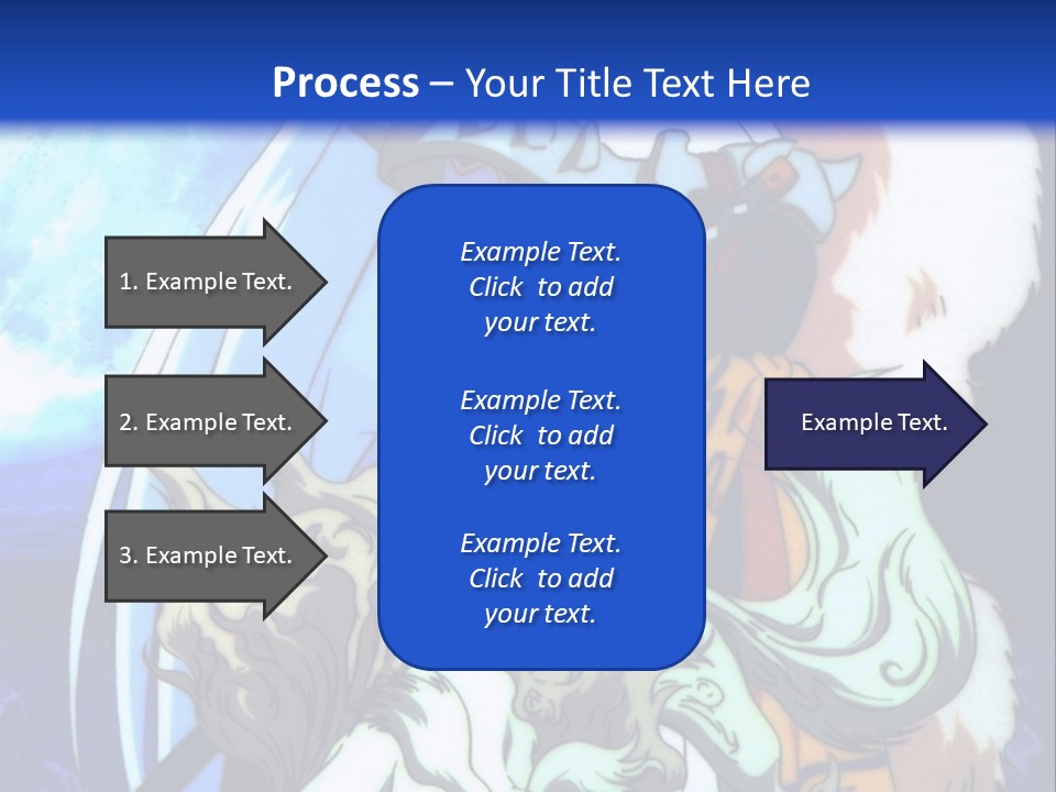 A Woman In A White Dress Standing Next To A Wolf PowerPoint Template