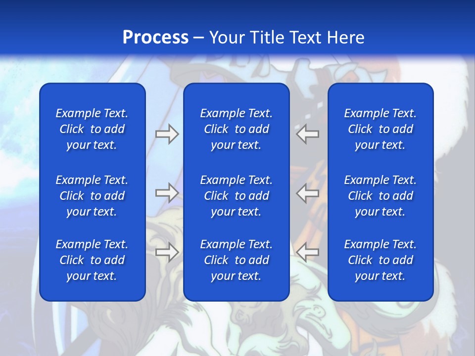 A Woman In A White Dress Standing Next To A Wolf PowerPoint Template