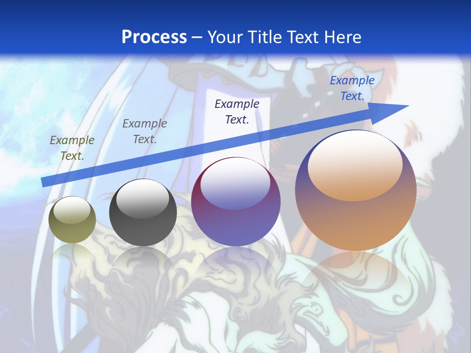 A Woman In A White Dress Standing Next To A Wolf PowerPoint Template