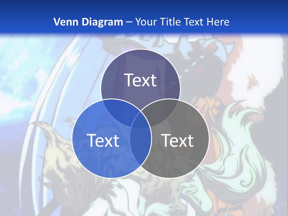 A Woman In A White Dress Standing Next To A Wolf PowerPoint Template