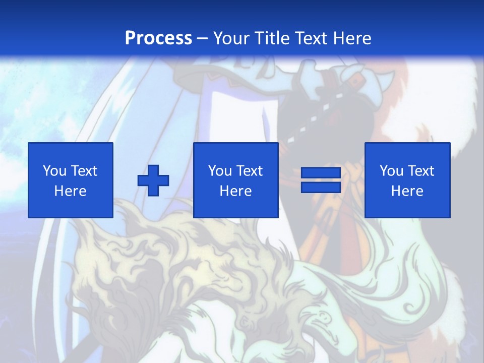 A Woman In A White Dress Standing Next To A Wolf PowerPoint Template