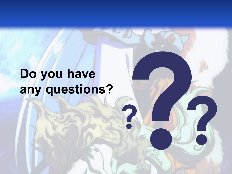 A Woman In A White Dress Standing Next To A Wolf PowerPoint Template