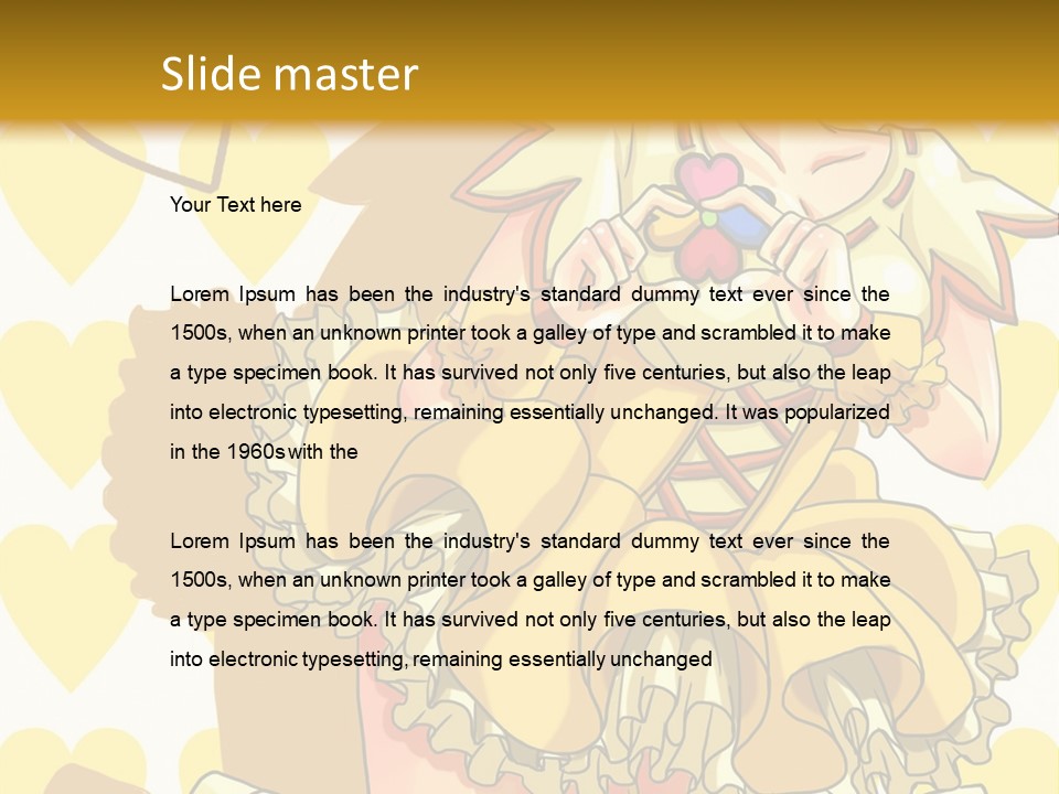 A Girl In A Yellow Dress Is Holding A Teddy Bear PowerPoint Template