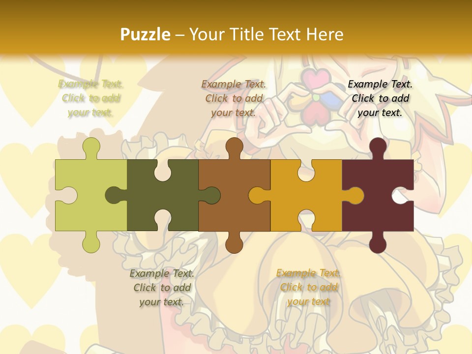 A Girl In A Yellow Dress Is Holding A Teddy Bear PowerPoint Template