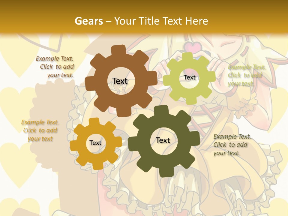 A Girl In A Yellow Dress Is Holding A Teddy Bear PowerPoint Template