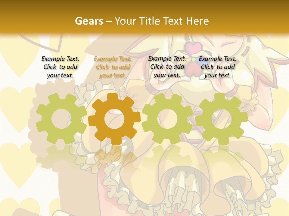 A Girl In A Yellow Dress Is Holding A Teddy Bear PowerPoint Template