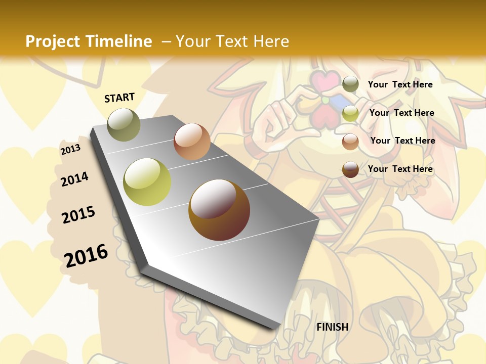 A Girl In A Yellow Dress Is Holding A Teddy Bear PowerPoint Template