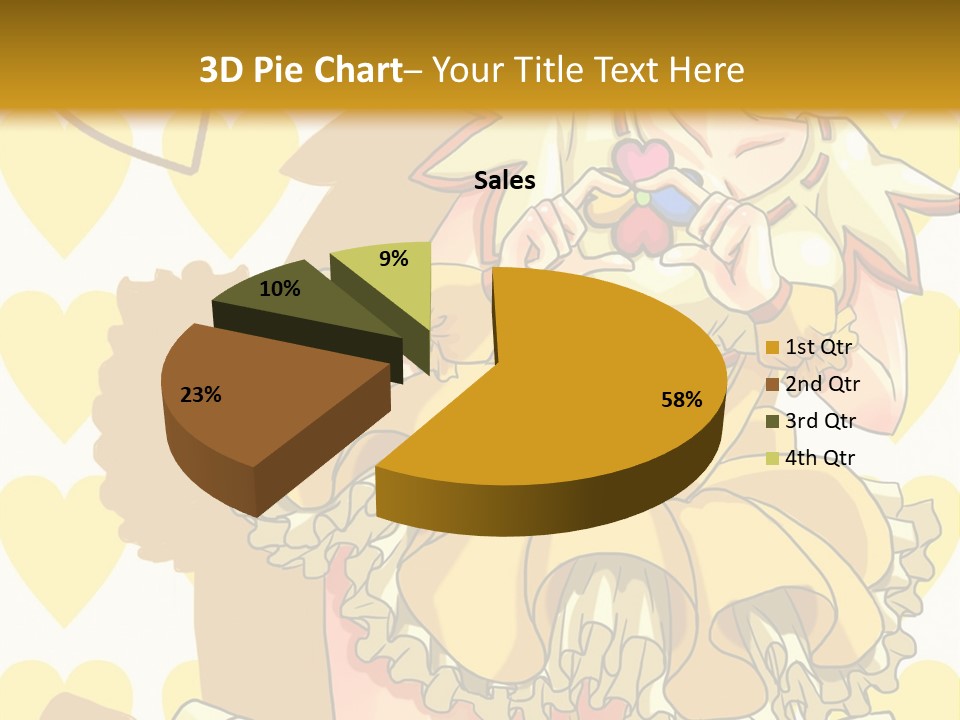 A Girl In A Yellow Dress Is Holding A Teddy Bear PowerPoint Template