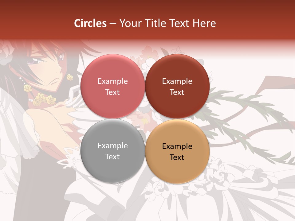 A Woman In A Wedding Dress Holding A Bouquet Of Flowers PowerPoint Template