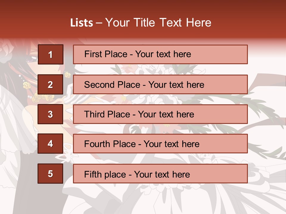 A Woman In A Wedding Dress Holding A Bouquet Of Flowers PowerPoint Template