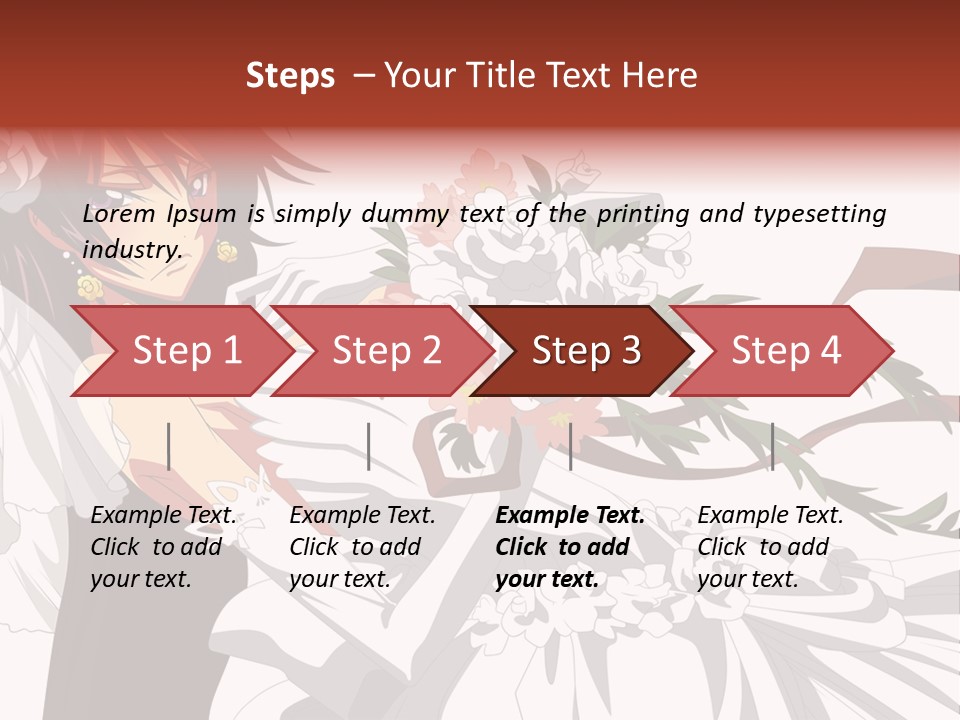 A Woman In A Wedding Dress Holding A Bouquet Of Flowers PowerPoint Template