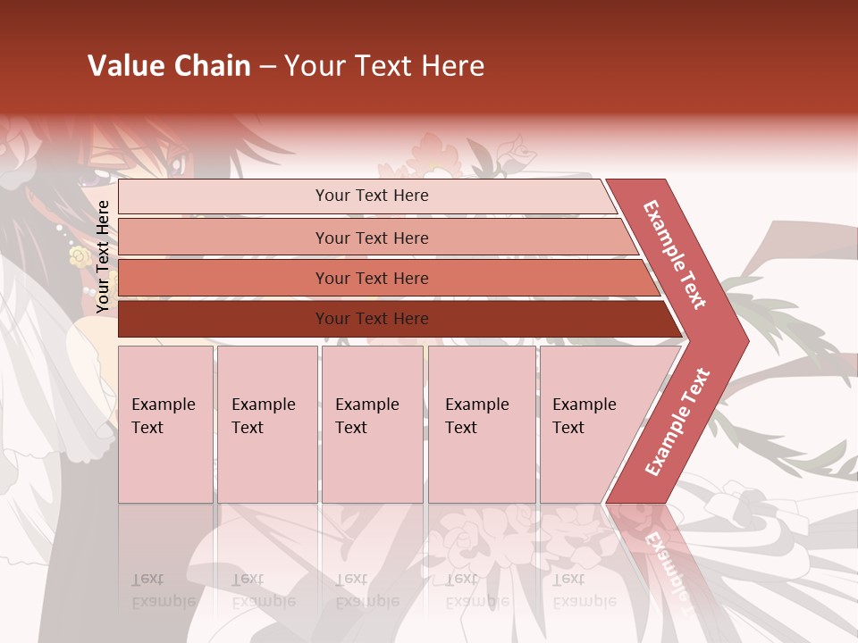 A Woman In A Wedding Dress Holding A Bouquet Of Flowers PowerPoint Template