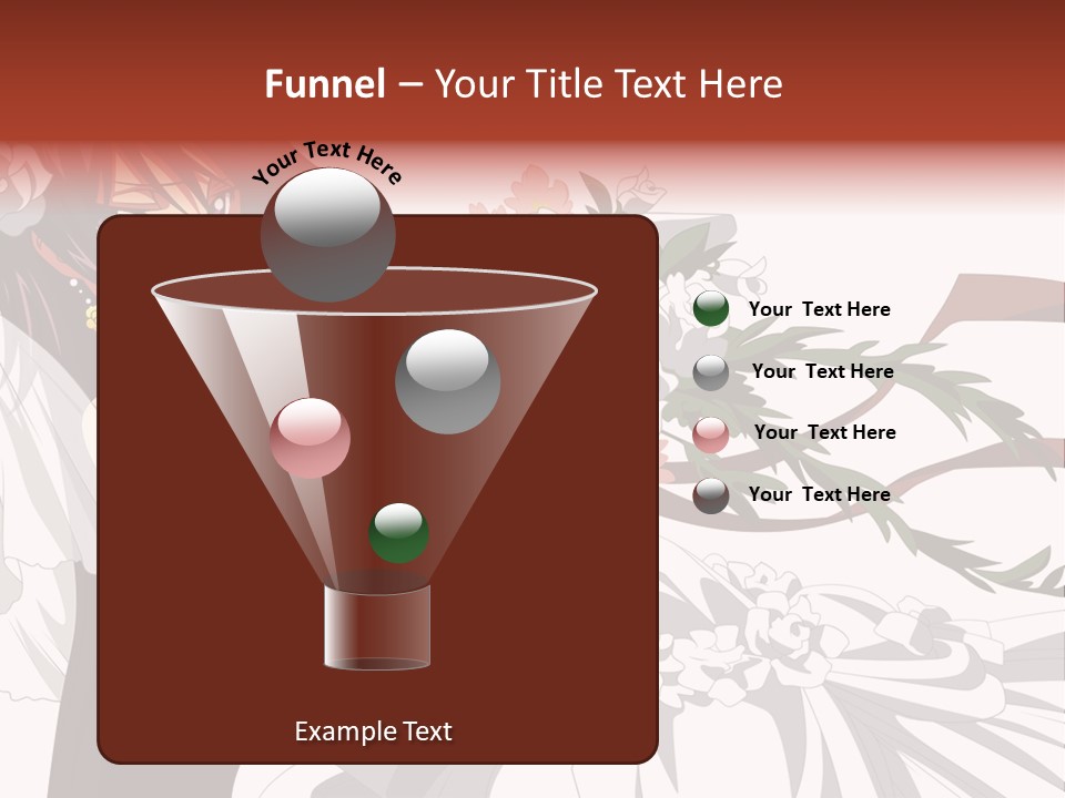 A Woman In A Wedding Dress Holding A Bouquet Of Flowers PowerPoint Template