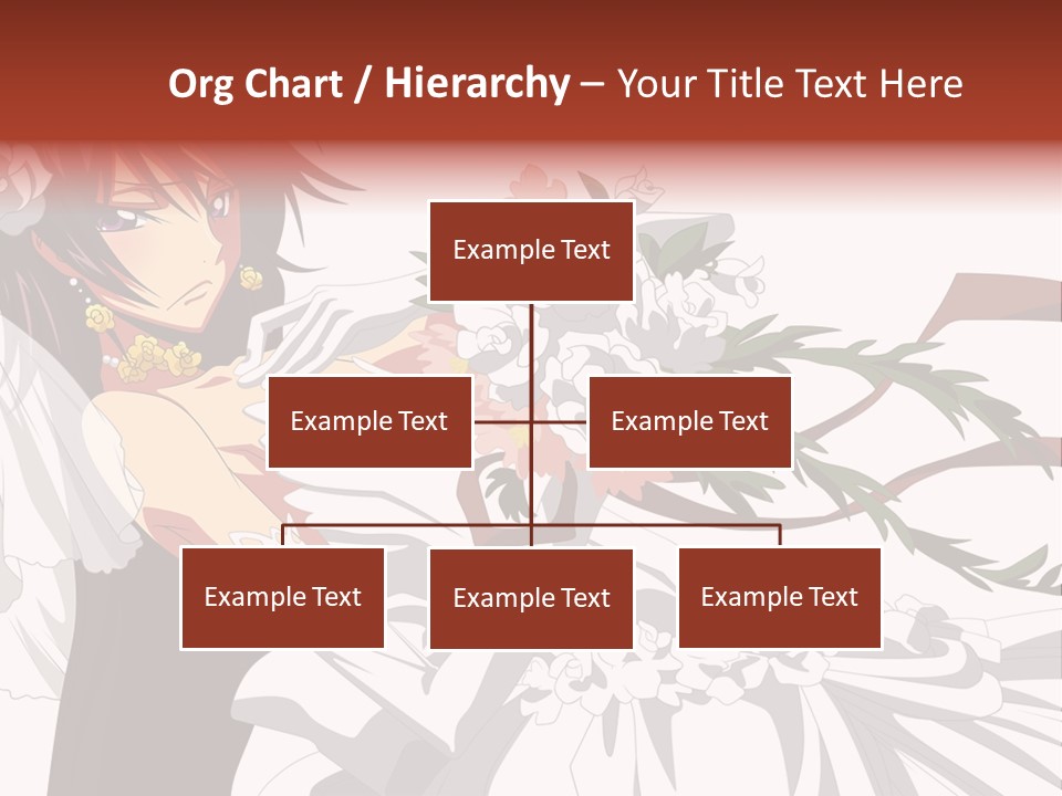 A Woman In A Wedding Dress Holding A Bouquet Of Flowers PowerPoint Template