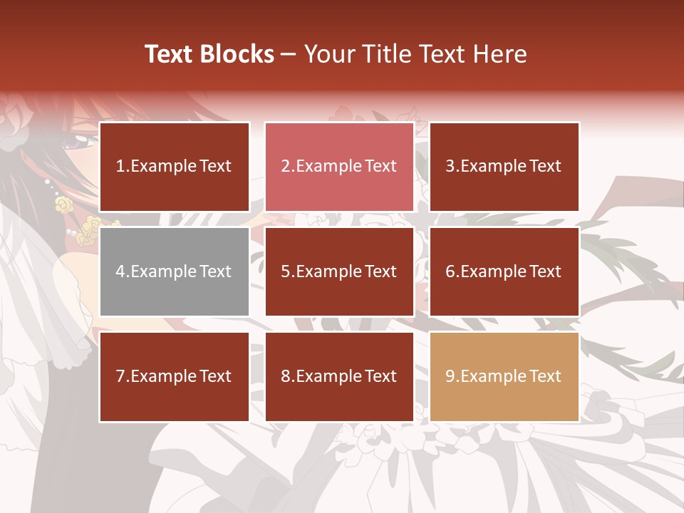 A Woman In A Wedding Dress Holding A Bouquet Of Flowers PowerPoint Template