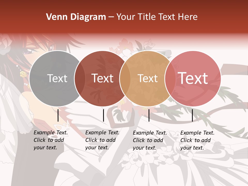 A Woman In A Wedding Dress Holding A Bouquet Of Flowers PowerPoint Template