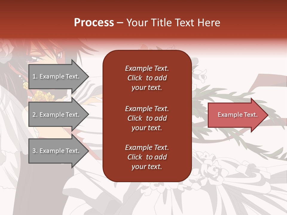A Woman In A Wedding Dress Holding A Bouquet Of Flowers PowerPoint Template
