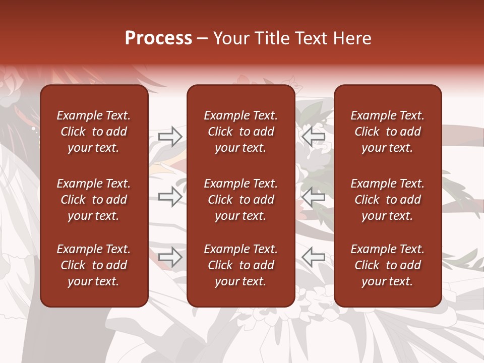 A Woman In A Wedding Dress Holding A Bouquet Of Flowers PowerPoint Template