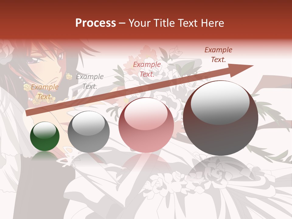 A Woman In A Wedding Dress Holding A Bouquet Of Flowers PowerPoint Template