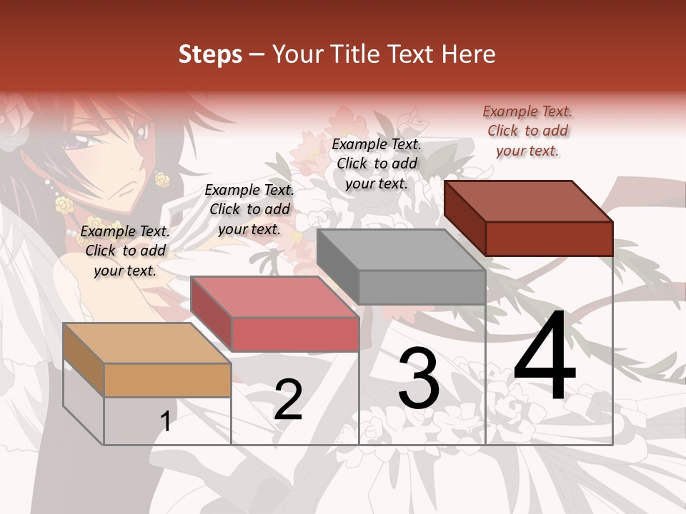 A Woman In A Wedding Dress Holding A Bouquet Of Flowers PowerPoint Template