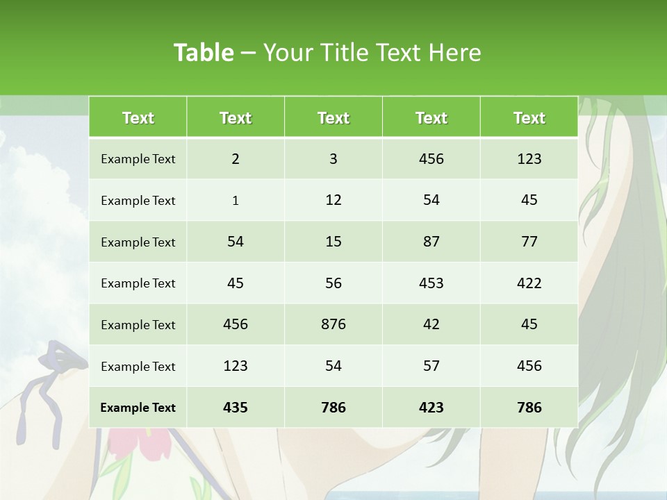 A Girl In A Bikini Sitting On The Beach PowerPoint Template