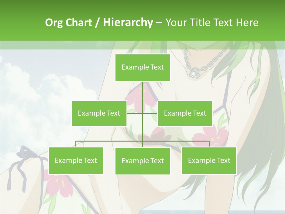 A Girl In A Bikini Sitting On The Beach PowerPoint Template