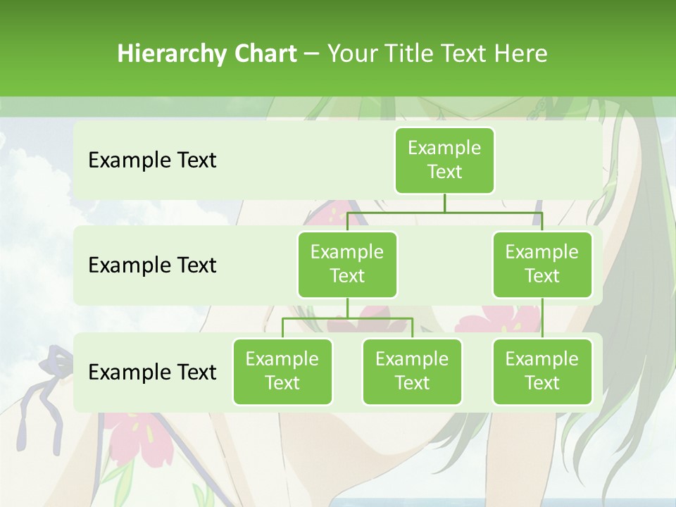 A Girl In A Bikini Sitting On The Beach PowerPoint Template