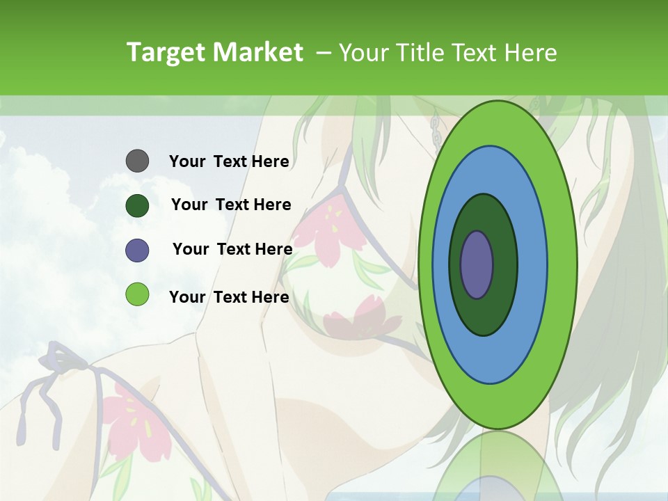 A Girl In A Bikini Sitting On The Beach PowerPoint Template