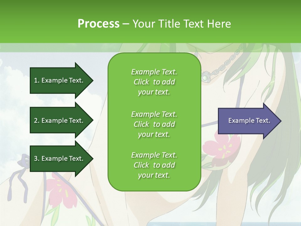 A Girl In A Bikini Sitting On The Beach PowerPoint Template