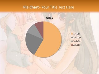 A Couple Of Anime Girls Sitting Next To Each Other PowerPoint Template