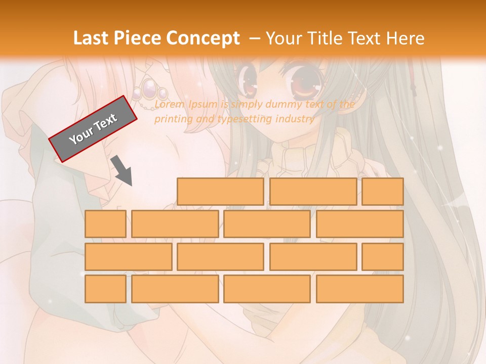 A Couple Of Anime Girls Sitting Next To Each Other PowerPoint Template