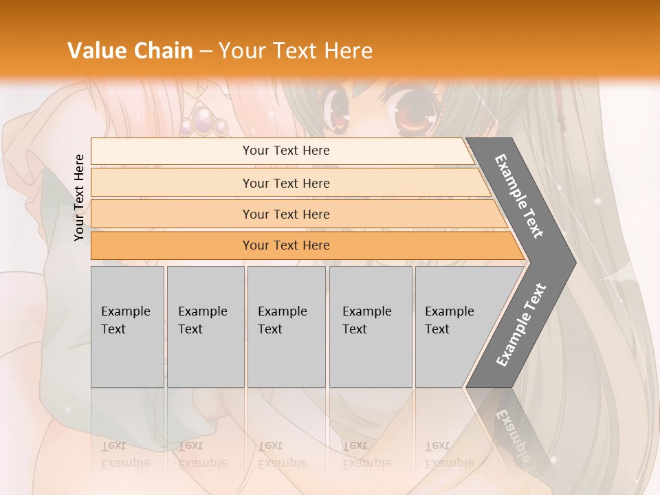 A Couple Of Anime Girls Sitting Next To Each Other PowerPoint Template