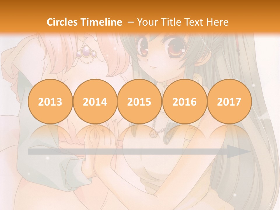 A Couple Of Anime Girls Sitting Next To Each Other PowerPoint Template