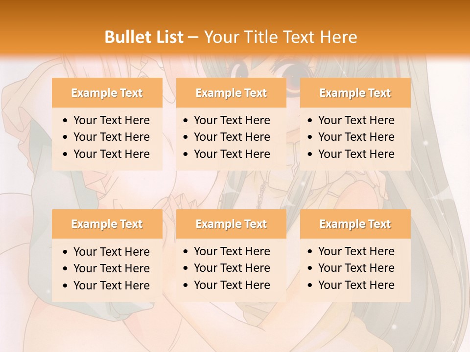 A Couple Of Anime Girls Sitting Next To Each Other PowerPoint Template