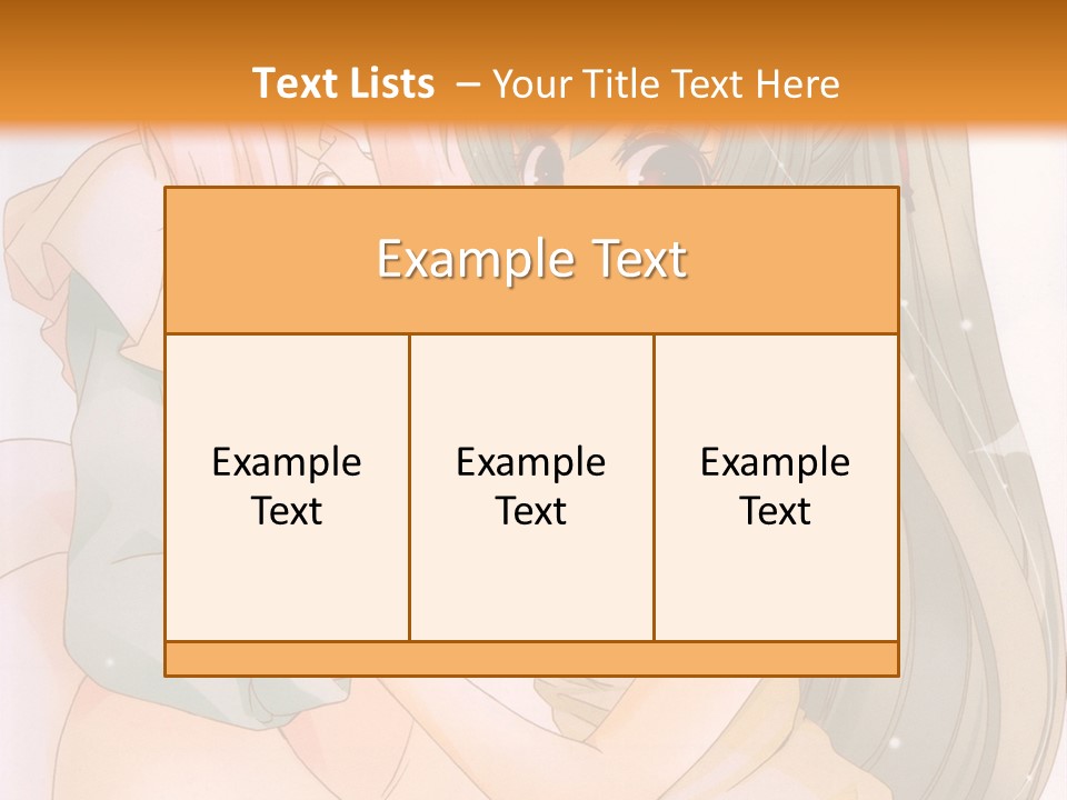 A Couple Of Anime Girls Sitting Next To Each Other PowerPoint Template