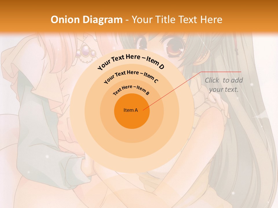 A Couple Of Anime Girls Sitting Next To Each Other PowerPoint Template