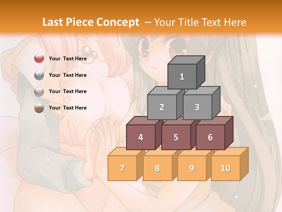 A Couple Of Anime Girls Sitting Next To Each Other PowerPoint Template