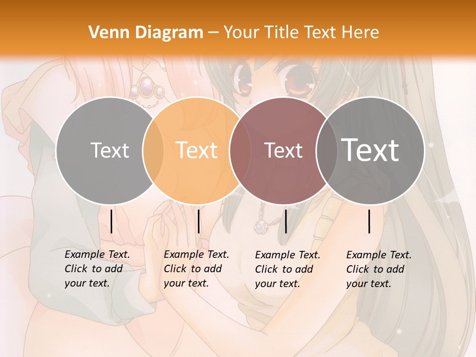 A Couple Of Anime Girls Sitting Next To Each Other PowerPoint Template