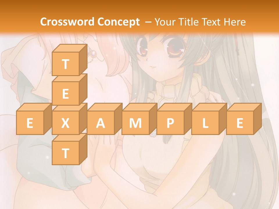 A Couple Of Anime Girls Sitting Next To Each Other PowerPoint Template