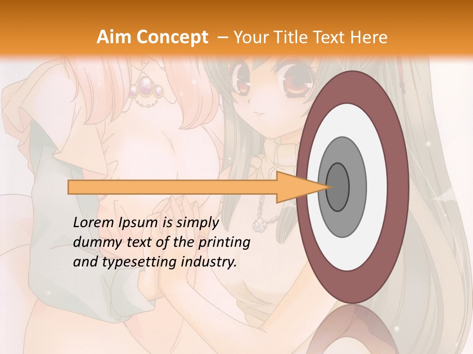 A Couple Of Anime Girls Sitting Next To Each Other PowerPoint Template